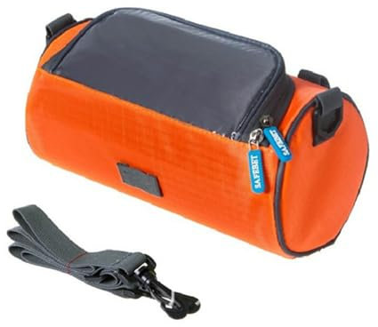 Kytpyi Lenkertasche Fahrrad, Fahradtasche, Wasserdicht Fahrradtasche Lenker mit mit TPU Sensitivem Touchscreen für Handy, Fahrrad Lenkertasche mit 1 Schultergurt für MTB Elektrofahrrad (Orange)