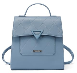 QUEEN HELENA Sac à dos rigide spacieux sac à dos léger décontracté élégant femme M1037, bleu, Taille unique
