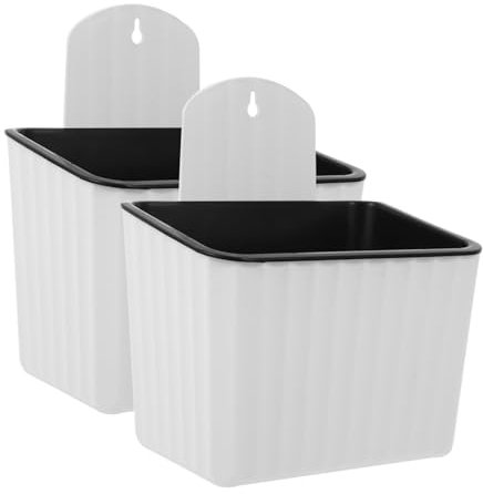 BESPORTBLE Pot Mural Plante Arrosage Automatique en Plastique 2 Pcs pour Balcon et Intérieur