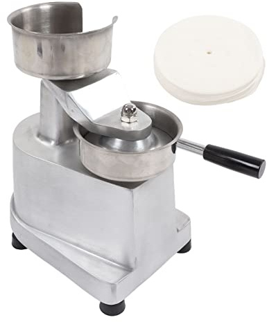 Burger Patty Maker, Aluminum Stainless Steel Hamburger Patty Manual Machine with 500 Greaseproof Papers Burger Press for Home Commercial Use (#13)