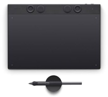 Wacom Intuos Pro Medium – Innovatives Grafiktablett inkl. Wacom Pro Pen 3, kompakt & leicht – Vielseitige Wahl als Zeichentablett für Illustratoren, Designer & Bildbearbeiter