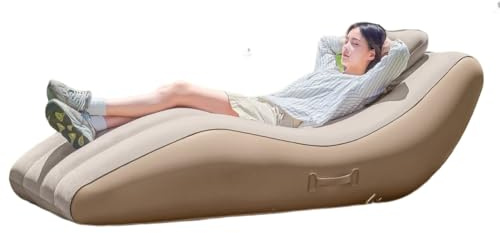 Chaiseliege, tragbar, aufblasbare Liege, Stuhl, Luftcouch, Sofa, Camping, Pumpe für Outdoor, Strand, Bett, Liege