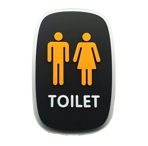 Ayztantine Toilettenschilder 10x15cm WC Frauen Männer Schlafzimmer Badezimmer Türschilder Toilettenschild Hausnummernschild Wandaufkleber Waschraum Beschilderung Plakette Platte(Toilet)
