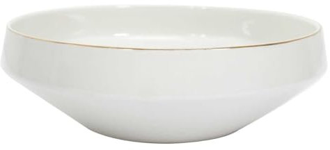 AltoBuy Saladier en Porcelaine Ø25cm avec Liseré Doré - Maestro