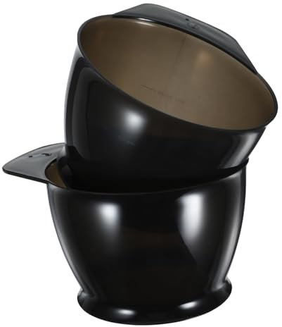 BESTYASH Bol En Plastique Antidérapant De Coloration Capillaire 2 Pièces Poignée, Taille Moyenne, Pour Usage Professionnel Et Maison, Mélangeur De Teintures Coiffure Échelle Graduée
