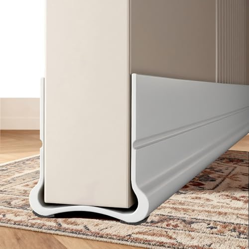 Midslinee Weiß 93cm Selbstklebend Zugluftstopper für Türen White | Türdichtung Abdeckleisten Dichtung, Türdichtung Für 3,5-5,5cm Dicke Türen mit einem Spalt Unten von 0,3-2,6cm Geeignet