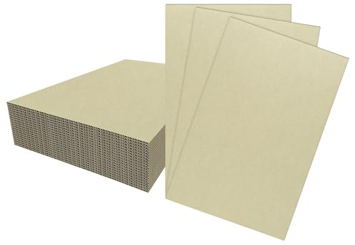 AAG PACKAGING Corrugated Cardboard Sheets, cardboard for vision board, divider cardboard, Rigid Crafting & Mailing Inserts, Brown Corrugated Sheets, 20 Pack (11x17 Brown/Set of 20)