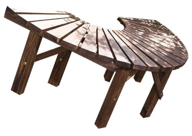 Genérico Banco De Árbol Envolvente, Asiento Curvo De Madera For Patio, Ahorra Espacio En El Patio, El Césped, La Piscina Y El Jardín.