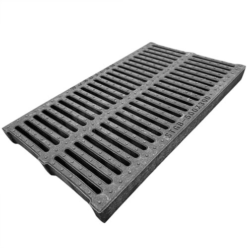 Rejilla Desague Jardin de Canal de Plástico Polimérico, Instalación Sin Herramientas, Sumidero Patio(50x35 cm/19.7x13.8 in)