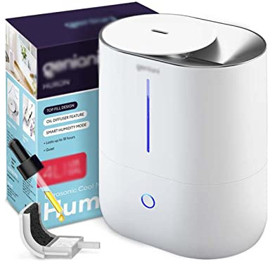 Humidificador Humidificador grande de relleno superior 4L, difusor aceites esenciales for el hogar, humidificador aire ultrasónico inteligente for habitación y dormitorio(250ml)