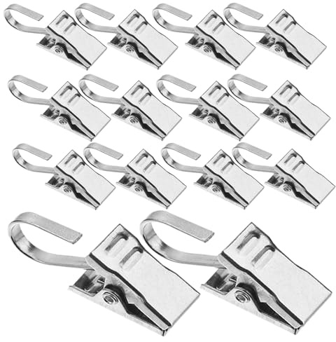 IMIKEYA Ganci Clip per Tenda Doccia 120 Pezzi in Acciaio Inox Argento