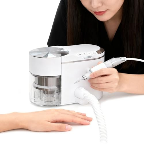guoyjmm Ponceuse à Ongles Électrique, Aspirateur de Poussière Professionnel, Polisseuse Multifonctionnelle, Puissant Appareil d'Aspiration, Idéal pour Une Utilisation à Domicile ou en Salon