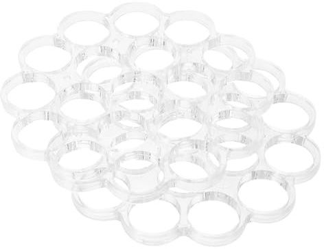SHINEOFI 2 Stück Spiralstielhalter aus Acryl mit 19 Gitter für Blumenarrangements Vielseitiger Blumenstraußhalter zur Stabilen Befestigung von Blütenstielen im Zuhause oder Büro