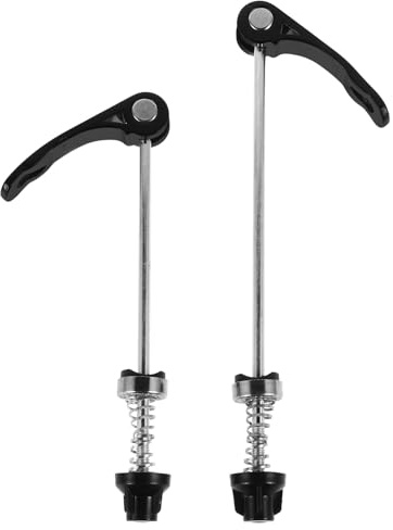 CHILDWEET Set Spiedini a Sgancio Rapido per Mozzi Bici Mountain Bike Anteriori e Posteriori, Perno Ruota Stabile in Metallo Nero, Accessori Ciclismo per Cambio Rapido e Guida Sicura
