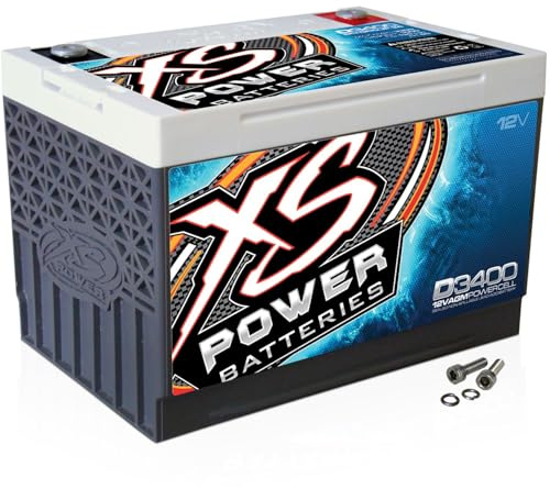 XS Power D3400 XS Series 12V 3,300 Amp AGM High Output Battery with M6 Terminal Bolt