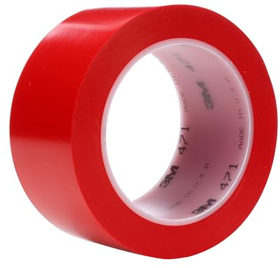 3M 471 Interior y exterior 32.91m Vinilo Rojo cinta adhesiva - Cintas adhesivas (Rojo, Fijación, Marcado, Vinilo, 4 °C, 76 °C, 32,91 m)