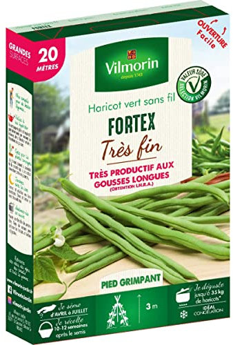Vilmorin Haricot Vert sans Fil FORTEX 20 mètres