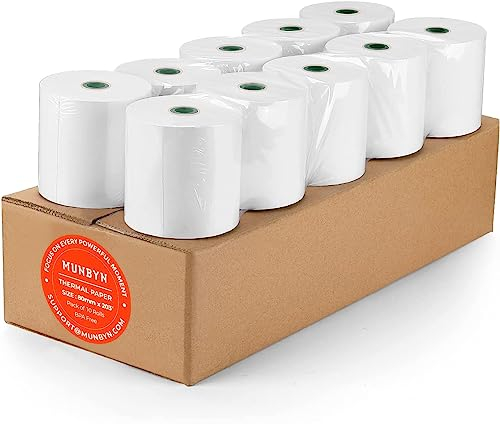MUNBYN Premium 10 Stk. Thermopapier 80 * 50mm kassenrollen thermorollen bonrollen Thermo bonpapier Thermo-bonrolle für Thermodrucker alle 80mm Drucker