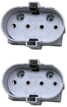 EZ-FIT 2PCS 2G11 Presa 4 Pin CFL Compact fluorescente Socket 4-Pin LED/CFL UV tubo 2G11 Lampada Socket Base Holder - CE RoHS