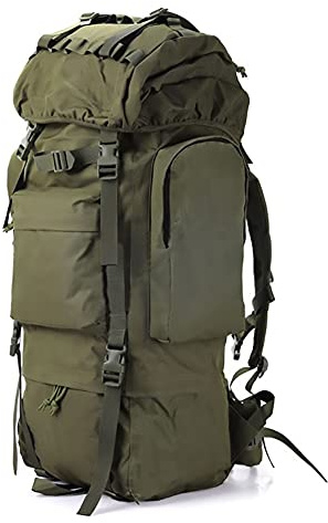 100L Outdoor Bergsteigen Rucksack 900D Oxford Männer Reiserucksack wasserdichte Militär Taschen Taktischer Rucksack, Outdoor, Sport, Wandern, Trekking, Camping, Reisen, Klettern, Camouflage ,Grün