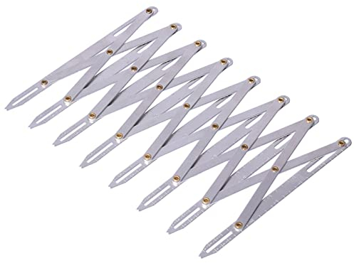 1 Stück Aluminium-Nählehre Nähen Erweiterbare Nählehre Metallknopf-Locator,verstellbare Länge multifunktionales Anti-Rost-DIY-Vorhangzubehör für den Haushalt