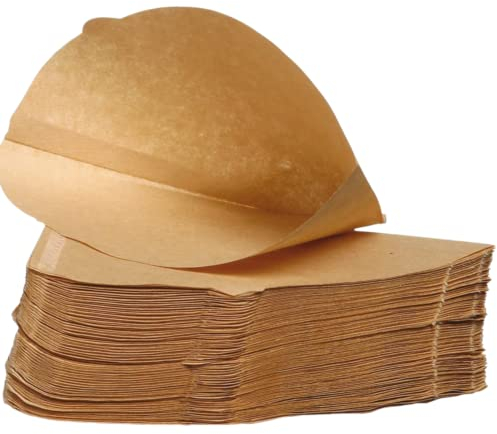 Quailitas Unbleached Coffee Filter Papers [Pack of 100] – Size 4, Natural Paper Coffee Filters for Pour Over/Drip Coffee Maker, Disposable Cone Filter Paper, Hot Pressed, Biodegradable