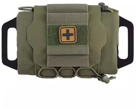 Molle Medical IFAK Pouch Erste-Hilfe-Set Pack Zweiteiliges System Medizinrolle und Träger Versorgungshalter, Grün