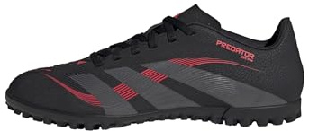 adidas Unisex Club Turf Soccer, Black/Grey/Lucid Red, 13