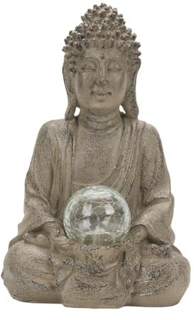JISADER Buddha Statue Sammler Figur mit Licht Meditation Decor Dekorative Skulptur für Indoor