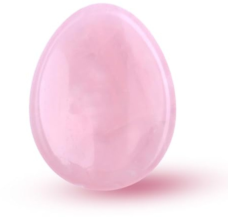 Natural Crystal Healing Stone, Rose Quartz Polished Reiki Thumb Worry Stone for Anxiety Relief Healing Gemstone Oval Pocket Stones Balancing Energy Massage Crystal Gifts for Beginner (Pink)