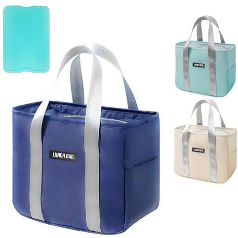 OnlyPRIME Kühltasche 6L Isoliertasche Lunch Tasche mit Schultergurt – Thermotasche wasserdicht mit Aluminium-Innenfutter – Lunchbag für Arbeit, Picknick, Strand & Auto (Bolsa termica azul oscuro)