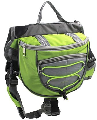 SEWOART Großer Hund Rucksack Tragbar Verstellbarer Pet Backpack Für Atmungsaktive Outdoor-hundetragetasche Grün Multi-funktionale Hunderucksack Für Wandern Und Camping