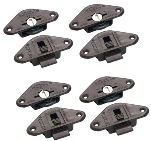 Confezione da 4 pezzi. Kit ruote di alta gamma per armadi e porte scorrevoli, con guida per armadi a muro. Meccanismo ruota sistema zanzariera. Ruote per un sistema completo di porta scorrevole