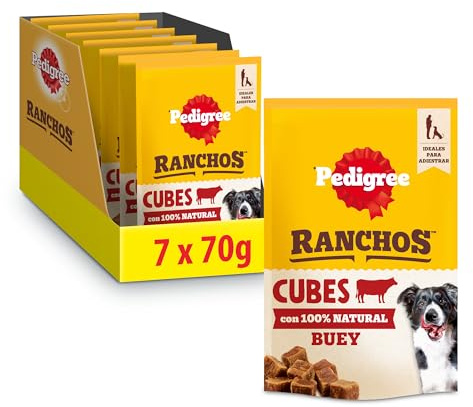 Pedigree Ranchos Cubes Beef Snack para Perro Sabor Carne 7 x 70g