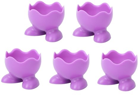 DINHEAROM Porta Huevos De Silicona 5 Unidades Tamaño Estándar Material Seguro Soporte para Huevos Cocidos Uso Doméstico Cocina y Baño