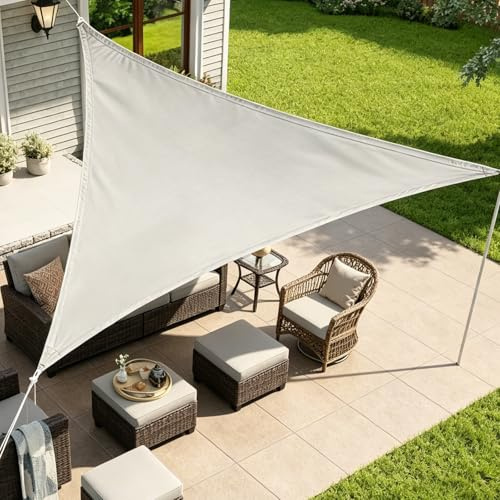 Vela ombreggiante, Vela Impermeabile, tenda da sole anti-UV, Triangoli 2x2x2m,per Esterno Giardino per Esterno, Giardino e Terrazza, Piscina, Facile da installare, perfetta per creare zone d'ombra
