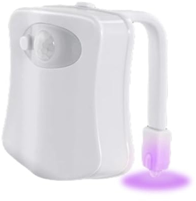 Veilleuse LED Toilette Avec Capteur De Mouvement - Éclairage Automatique 18 Changement Couleurs Des Lumières LED Pour Cuvette WC | Étanche, Détection Intelligente - Idéal Salle De Bain, Nuit Et Décor