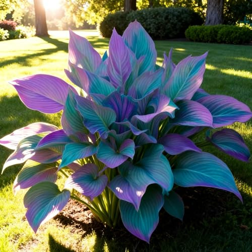 Hostas-Garden Stakes Funkien mehrjährig,Stilvolle Meisterwerke,Perfekt für Grenzen-funkien rhizome winterhart-pflegeleicht,Saison-Premium,Streik,-6rhizome-G