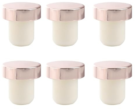 SOIMISS 6 Pezzi Tappi di Chiusura per Bottiglie di Vino in Alluminio Rosa Tappi a Forma di T Sigillanti per Bottiglie di Olio e Birra Pratici e Leggeri per Uso Domestico Feste e