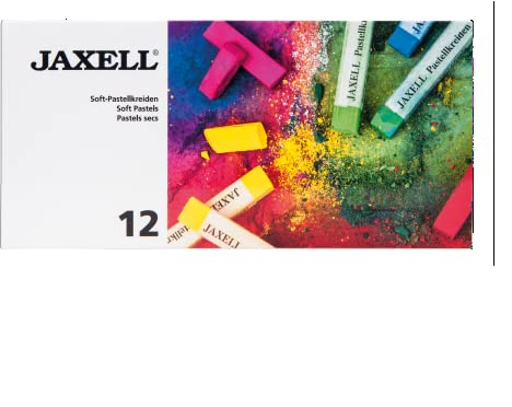Honsell 47650 - Jaxell Pastellkreide, eckige Form, 12er Set, für flächiges und präzises Arbeiten, satte, lichtechte Farben, ideal für Künstler, Hobbymaler, Kinder, Schule, Kunstunterricht
