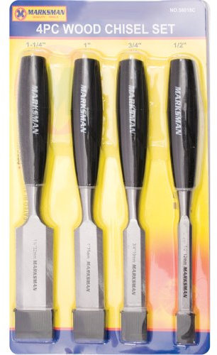 Marksman - 4Pc Wood Chisel Set 1-1/4 - 1 - 3/4 - 1/2
