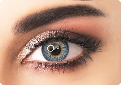 ADORE - Lenti a Contatto Colorate Non Graduate TRI-TONE - Lenti a Contatto Trimestrali + Portalenti Personalizzato Gratuito - Lentine Colorate in Diversi Colori (Grigio Chiaro) - Fabbricate in Italia