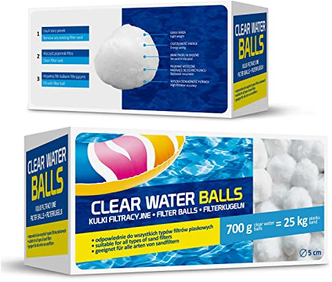 Gamix Waschbar Filterbälle für Pool | Filterballs für sandfilteranlagen | Kompatibel mit Allen handelsüblichen Sandfilteranlagen | 700g ersetzt 25 kg Filtersand