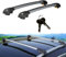 Rekapa-Cross Bars Compatible With Dacia Duster 2018-2023; Roof Rack, Roof Bars For Cars With Roof Rails, Aluminium Lockable Rail Carrier 2 Pcs Gray
