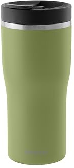PROFINO Barista Thermo To Go mugg 0,35 l | Salvia | läckagesäker tack vare dubbla locksystem | BPA-fri | diskmaskinssäker | rostfritt stål termosmugg kaffe to go håller 3 h varm och 6 h kall