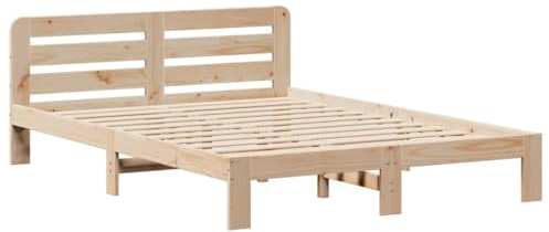 vidaXL Cadre de lit sans Matelas 160x200 cm Bois Massif de pin
