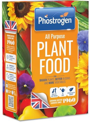 Phostrogen All Purpose Plant Food - Soluble Feed Growth Fertiliser Lawn - Plant and Edibles Fertiliser Feed - Indoor and Garden Use - Plant Nutrition - Improves Drought Resistance (800g (80 can))