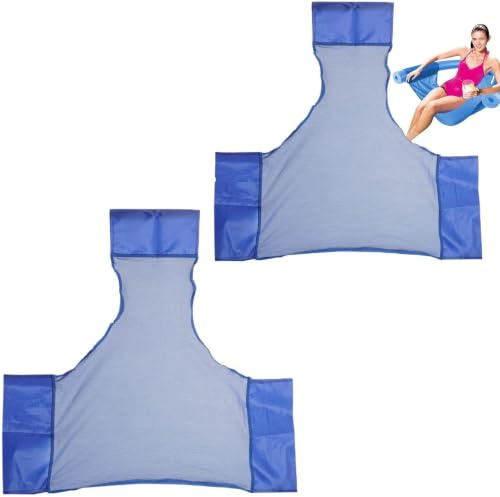2 Stück Pool Schwimmstuhl,50 X 43cm Luftmatratze Pools, Schwimm PoolNudel, Schwimmbad Sitze Super Auftrieb Schwimmsitz, Poolsitz, Schwimmnudel Mit Netz(Pool Nudel Nicht Enthalten)