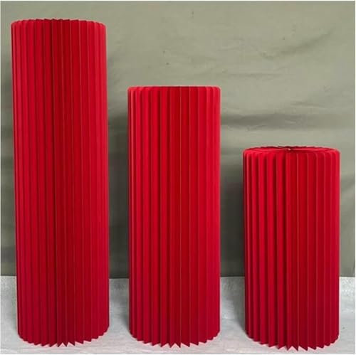 Foldable Paper Columns - Round Cylinder Pedestal Stand for Wedding Dessert Table, Flower Display, Party Decorations - Versatile, Lightweight, Elegant Pillars