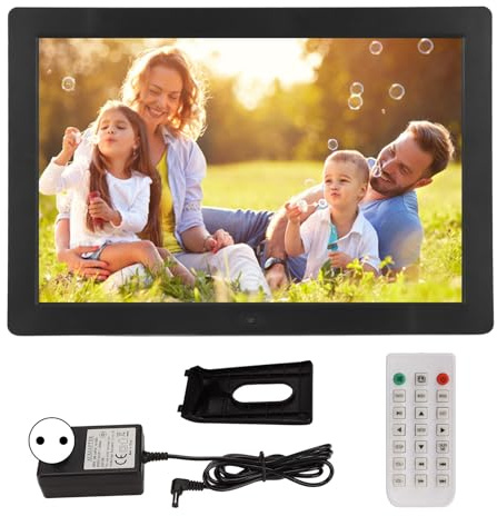XTevu Frame di foto digitale, cornice elettronica LED da 15,4 pollici con riproduzione video, supporto audio e album fotografico digitale telecomando